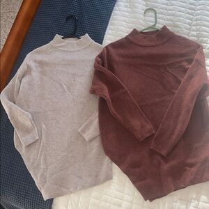 Women's Sweater in Cream and Brown